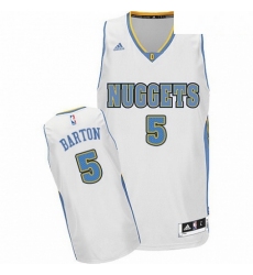 Mens Adidas Denver Nuggets 5 Will Barton Swingman White Home NBA Jersey
