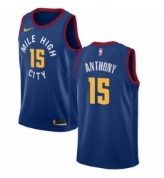 Mens Nike Denver Nuggets 15 Carmelo Anthony Swingman Light Blue Alternate NBA Jersey Statement Edition
