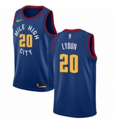 Mens Nike Denver Nuggets 20 Tyler Lydon Swingman Light Blue Alternate NBA Jersey Statement Edition 