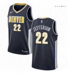 Mens Nike Denver Nuggets 22 Richard Jefferson Swingman Navy Blue Road NBA Jersey Icon Edition 