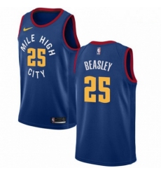 Mens Nike Denver Nuggets 25 Malik Beasley Swingman Light Blue Alternate NBA Jersey Statement Edition