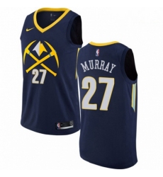 Mens Nike Denver Nuggets 27 Jamal Murray Swingman Navy Blue NBA Jersey City Edition