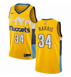 Mens Nike Denver Nuggets 34 Devin Harris Authentic Gold Alternate NBA Jersey Statement Edition 