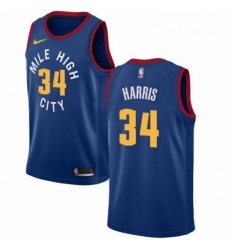 Mens Nike Denver Nuggets 34 Devin Harris Authentic Light Blue Alternate NBA Jersey Statement Edition 