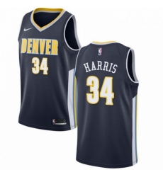 Mens Nike Denver Nuggets 34 Devin Harris Authentic Navy Blue Road NBA Jersey Icon Edition 