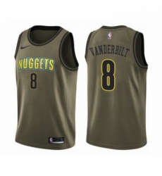 Mens Nike Denver Nuggets 8 Jarred Vanderbilt Swingman Green Salute to Service NBA Jerse