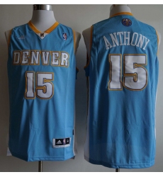 Nuggets 15 Carmelo Anthony Light Blue Adidas Jersey