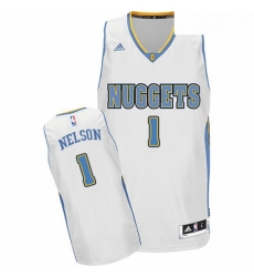 Womens Adidas Denver Nuggets 1 Jameer Nelson Swingman White Home NBA Jersey 