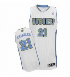 Womens Adidas Denver Nuggets 21 Wilson Chandler Authentic White Home NBA Jersey