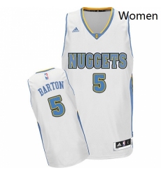 Womens Adidas Denver Nuggets 5 Will Barton Swingman White Home NBA Jersey