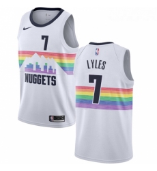 Womens Nike Denver Nuggets 7 Trey Lyles Swingman White NBA Jersey City Edition 