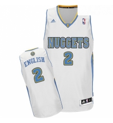 Youth Adidas Denver Nuggets 2 Alex English Swingman White Home NBA Jersey