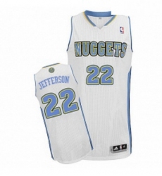 Youth Adidas Denver Nuggets 22 Richard Jefferson Authentic White Home NBA Jersey 