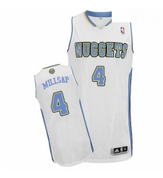 Youth Adidas Denver Nuggets 4 Paul Millsap Authentic White Home NBA Jersey 