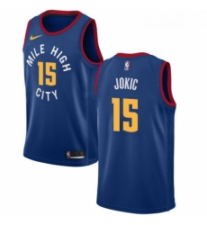 Youth Nike Denver Nuggets 15 Nikola Jokic Swingman Light Blue Alternate NBA Jersey Statement Edition
