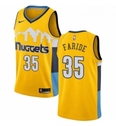 Youth Nike Denver Nuggets 35 Kenneth Faried Authentic Gold Alternate NBA Jersey Statement Edition