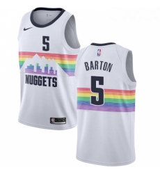 Youth Nike Denver Nuggets 5 Will Barton Swingman White NBA Jersey City Edition