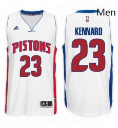 Detroit Pistons 23 Luke Kennard Home White New Swingman Stitched NBA Jersey 