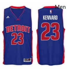 Detroit Pistons 23 Luke Kennard Road Blue New Swingman Stitched NBA Jersey 