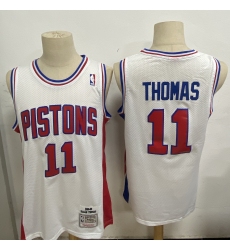 Men Detroit Pistons 11 Isiah Thomas White 1988 89 Hardwood Clas