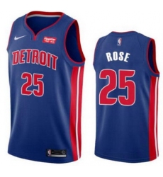 Men Detroit Pistons Nike Road Derick Rose 25 Swingman Jersey