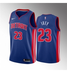 Men's Detroit Pistons #23 Jaden Ivey 2020-21 Blue Icon Edition Stitched Jersey
