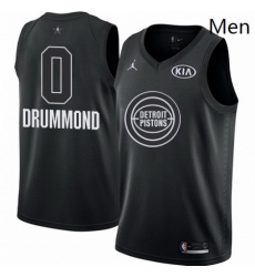 Mens Nike Detroit Pistons 0 Andre Drummond Swingman Black 2018 All Star Game NBA Jersey
