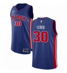 Mens Nike Detroit Pistons 30 Jon Leuer Authentic Royal Blue Road NBA Jersey Icon Edition 