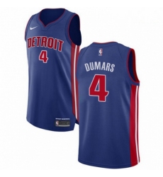 Mens Nike Detroit Pistons 4 Joe Dumars Authentic Royal Blue Road NBA Jersey Icon Edition