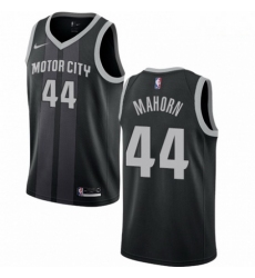 Mens Nike Detroit Pistons 44 Rick Mahorn Swingman Black NBA Jersey City Edition