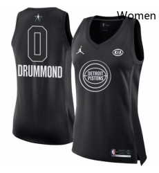 Womens Nike Detroit Pistons 0 Andre Drummond Swingman Black 2018 All Star Game NBA Jersey