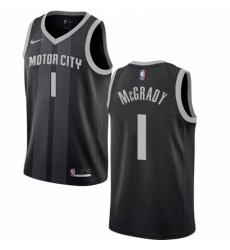 Womens Nike Detroit Pistons 1 Tracy McGrady Swingman Black NBA Jersey City Edition