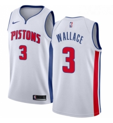 Womens Nike Detroit Pistons 3 Ben Wallace Authentic White Home NBA Jersey Association Edition