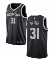 Womens Nike Detroit Pistons 31 Caron Butler Swingman Black NBA Jersey City Edition
