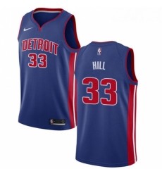 Womens Nike Detroit Pistons 33 Grant Hill Swingman Royal Blue Road NBA Jersey Icon Edition