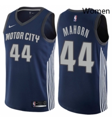 Womens Nike Detroit Pistons 44 Rick Mahorn Swingman Navy Blue NBA Jersey City Edition