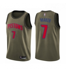 Youth Detroit Pistons 7 Thon Maker Swingman Green Salute to Service Basketball Jersey 