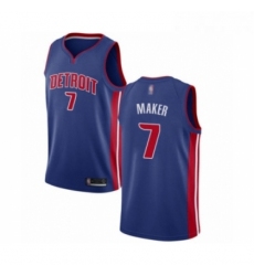 Youth Detroit Pistons 7 Thon Maker Swingman Royal Blue Basketball Jersey Icon Edition 