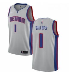 Youth Nike Detroit Pistons 1 Chauncey Billups Authentic Silver NBA Jersey Statement Edition