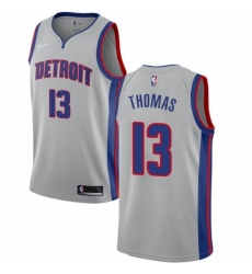 Youth Nike Detroit Pistons 13 Khyri Thomas Swingman Silver NBA Jersey Statement Edition 