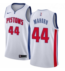 Youth Nike Detroit Pistons 44 Rick Mahorn Authentic White Home NBA Jersey Association Edition