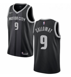 Youth Nike Detroit Pistons 9 Langston Galloway Swingman Black NBA Jersey City Edition 