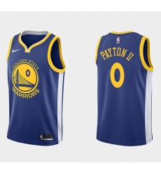 Men Golden State Warriors 0 Gary Payton II Blue Stitched Basketball Jersey