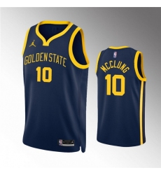 Men Golden State Warriors 10 Mac McClung Navy Statement Edition Stitched Jersey