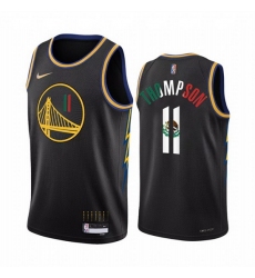 Men Golden State Warriors 11 Klay Thompson 2022 Black Special Mexico City Edition Stitched Jersey