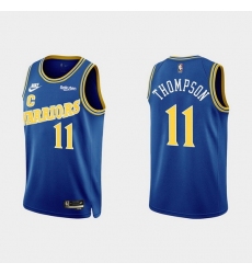 Men Golden State Warriors 11 Klay Thompson 2022 Classic Edition Royal Stitched Basketball Jersey