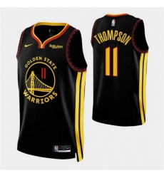 Men Golden State Warriors 11 Klay Thompson Black 2023 24 City Edition Stitched Basketball Jerseys