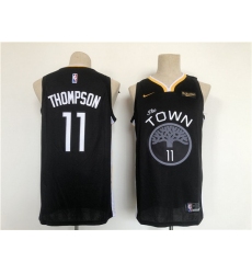 Men Golden State Warriors 11 Klay Thompson Black Stitched Basletball Jersey