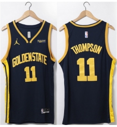 Men Golden State Warriors 11 Klay Thompson Black Stitched Jersey