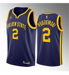 Men Golden State Warriors 2 Brandin Podziemski Black 2023 Draft City Edition Swingman Stitched Basketball JerseyS